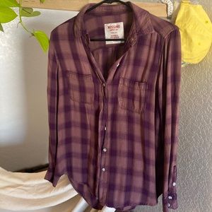 Purple button-up